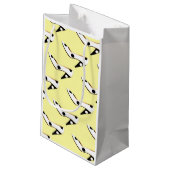 Schattigee gele hoge hak schoen klein cadeauzakje (Achterkant Gekanteld)