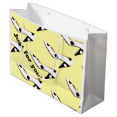 Schattigee gele hoge hak schoen large cadeautasje (Voorkant Gekanteld)