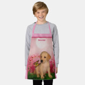 Schattigee gele Labrador puppy hond gepersonalisee Schort (Gedragen)