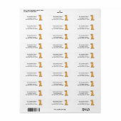 Schattigee gele labrador retriever puppy hondenkun etiket (Full Sheet)