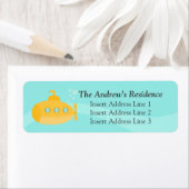 Schattigee gele onderzeeër, onderwater, voor kinde etiket (Insitu)