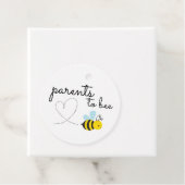 Schattigee gele ouders om bij te zijn bedankjes labels (In situ)