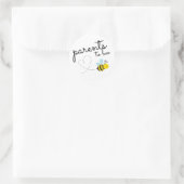 Schattigee gele ouders om bij te zijn ronde sticker (Tas)