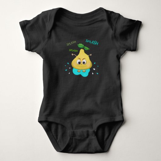 Schattigee gele peer romper (Voorkant)