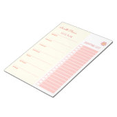 Schattigee Gele & Roze Maaltijdplanner en boodscha Notitieblok (Schuin)
