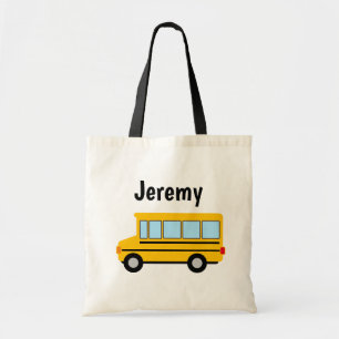 Schattigee gele schoolbus tekenen kinderen canvas  tote bag