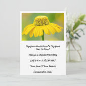 Schattigee Gele Sneezeweed Edding Kaart (Staand voorkant)