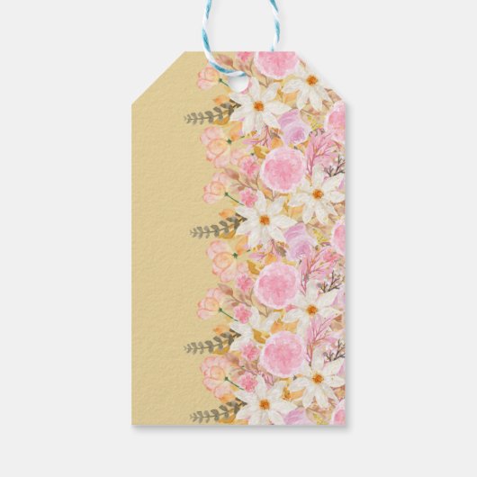 Schattigee Gele Tutu Ballerina Vlinders Baby showe Cadeaulabel (Achterkant)