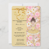 Schattigee Gele Tutu Ballerina Vlinders Baby showe Kaart (Voorkant)