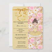 Schattigee Gele Tutu Ballerina Vlinders Baby showe Kaart (Voorkant)