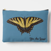 Schattigee gele vlinder en Initiaal op accessoirez Etui (Voorkant)