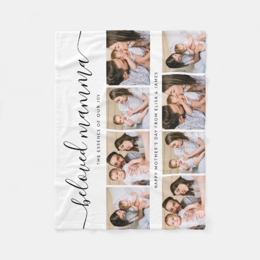 Schattigee Geliefde Mamma Moeder Moederdag Fotocol Fleece Deken (Voorkant)