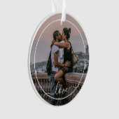 Schattigee geliefden paar Afbeelding eenvoudige li Ornament (voorkant)