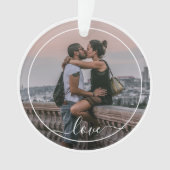 Schattigee geliefden paar Afbeelding eenvoudige li Ornament (voorkant)