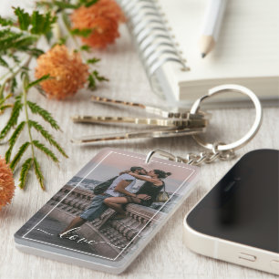 Schattigee geliefden paar Afbeelding eenvoudige li Sleutelhanger