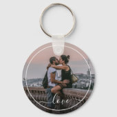 Schattigee geliefden paar Afbeelding eenvoudige li Sleutelhanger (Voorkant)