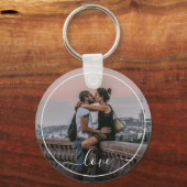 Schattigee geliefden paar Afbeelding eenvoudige li Sleutelhanger (Voorkant)