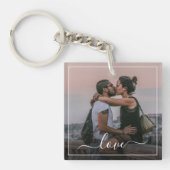 Schattigee geliefden paar Afbeelding eenvoudige li Sleutelhanger (Voorkant)