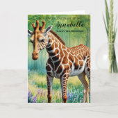 Schattigee Gelukkige 3e Verjaardag Kleindochter Sc Kaart (Voorkant)