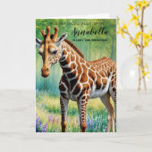 Schattigee Gelukkige 3e Verjaardag Kleindochter Sc Kaart (Gele Bloem)