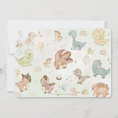 Schattigee gelukkige dinosaurussen 2e tweede verja kaart (Achterkant)