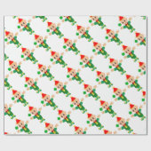 Schattigee gelukkige kabouter met klaver cadeaupapier (Vlak)