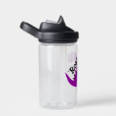 Schattigee Gelukkige Paarse Dinosaurus Waterfles (Rechts)