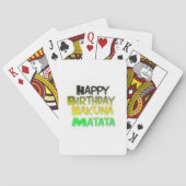 Schattigee Gelukkige Verjaardag Hakunamatata Inspi Pokerkaarten (Achterkant)