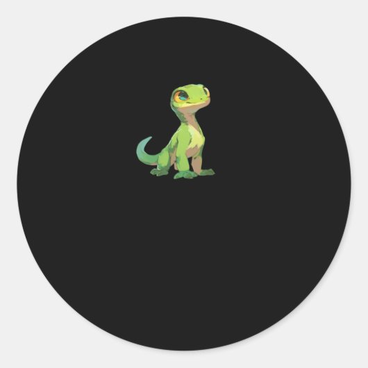 Schattigee Gelukkige Vriend Lizard Sticker 3 (Voorkant)