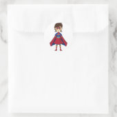 Schattigee gemaskerde superheld meisje Sticker (Tas)