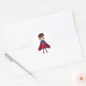 Schattigee gemaskerde superheld meisje Sticker (Envelop)