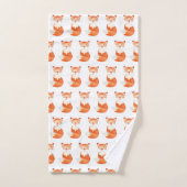 Schattigee gember fox cartoon illustratie bad handdoek (Handdoek)
