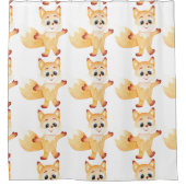 Schattigee gember fox cartoon illustratie douchegordijn (Voorkant)