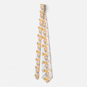 Schattigee gember fox cartoon illustratie stropdas (Achterkant)