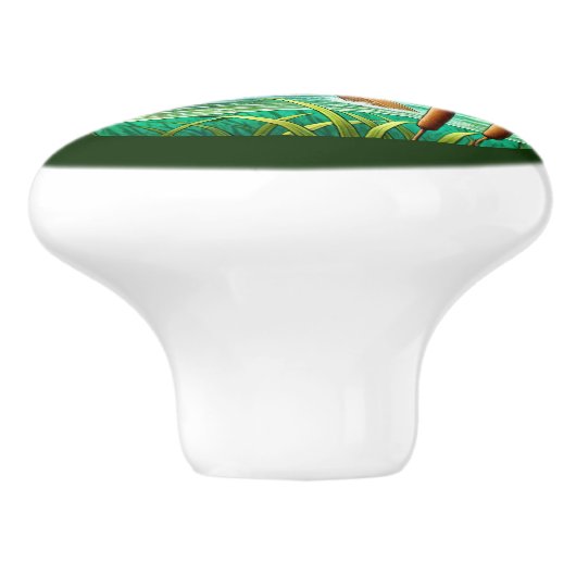 Schattigee gemengde bosdieren keramische knop (Zijkant)