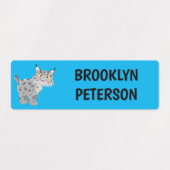 Schattigee gemiddelde Bobcat Lynx gepersonaliseerd Labels (Design 2)