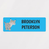Schattigee gemiddelde Bobcat Lynx gepersonaliseerd Labels (Design 1)
