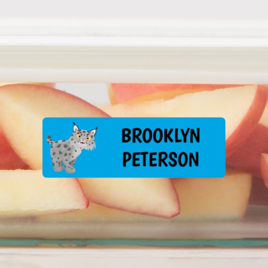 Schattigee gemiddelde Bobcat Lynx gepersonaliseerd Labels (Aangebracht)