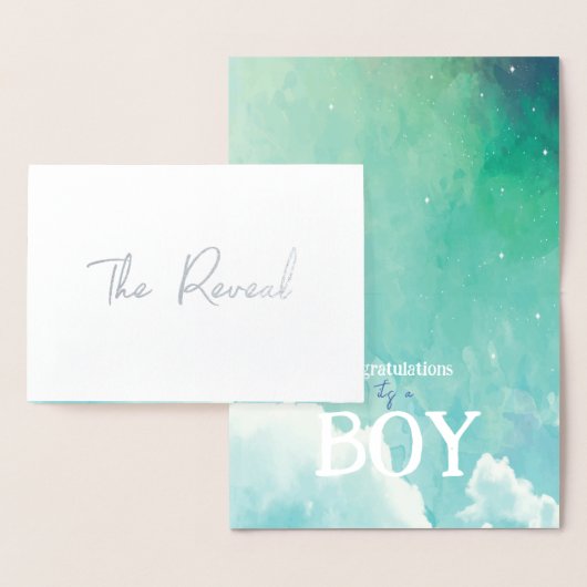 Schattigee Gender Reveal kaart (Display)