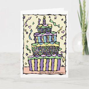 Schattigee genderneutrale Unisex Happy Birthday vo Kaart
