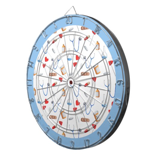 Schattigee geneeskundelementen dartbord (Voorkant Rechts)