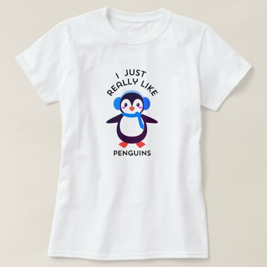 Schattigee gentoo pinguïn T T-shirt (Design voorkant)