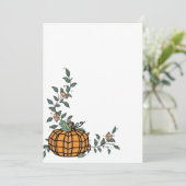 Schattigee Geometrische Oranje Pompoen Happy Hallo Kaart (Staand voorkant)