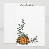 Schattigee Geometrische Oranje Pompoen Happy Hallo Kaart (Voorkant / Achterkant)