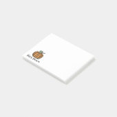Schattigee Geometrische Oranje Pompoen Happy Hallo Post-it® Notes (Schuin)