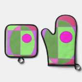 Schattigee geometrische Sherell Ovenwant & Pannenlap Set (Voorkant)