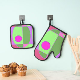 Schattigee geometrische Sherell Ovenwant & Pannenlap Set