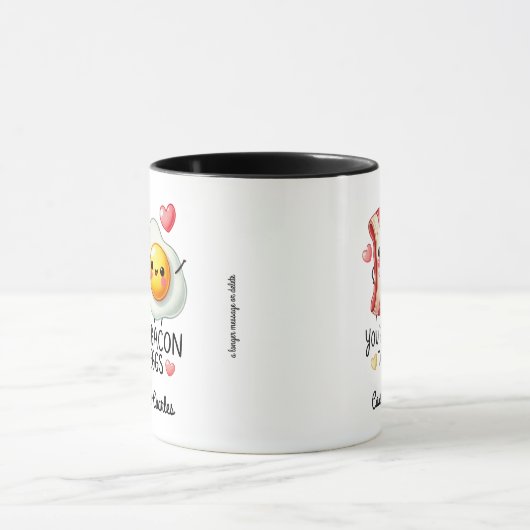 Schattigee Gepersonaliseerd koppels "Bacon to My E Mok (Midden)