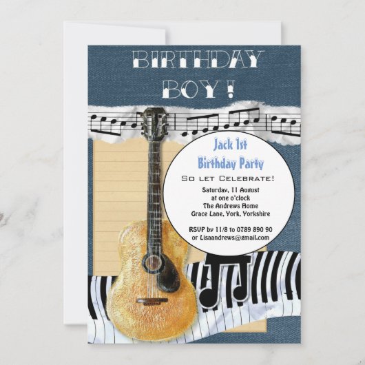 Schattigee Gepersonaliseerde 1e Verjaardag Jongen  Kaart (Voorkant)