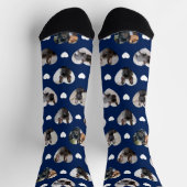 Schattigee gepersonaliseerde 6 hartvormige huisdie sokken (Top)